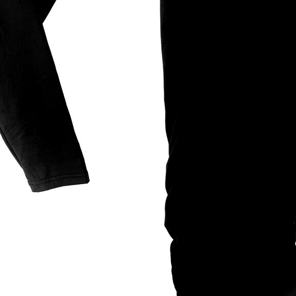 Womens Just Quella Black Bodycon Ruched Sides Back LS Sexy High Neck Dress Large - Picture 13 of 13